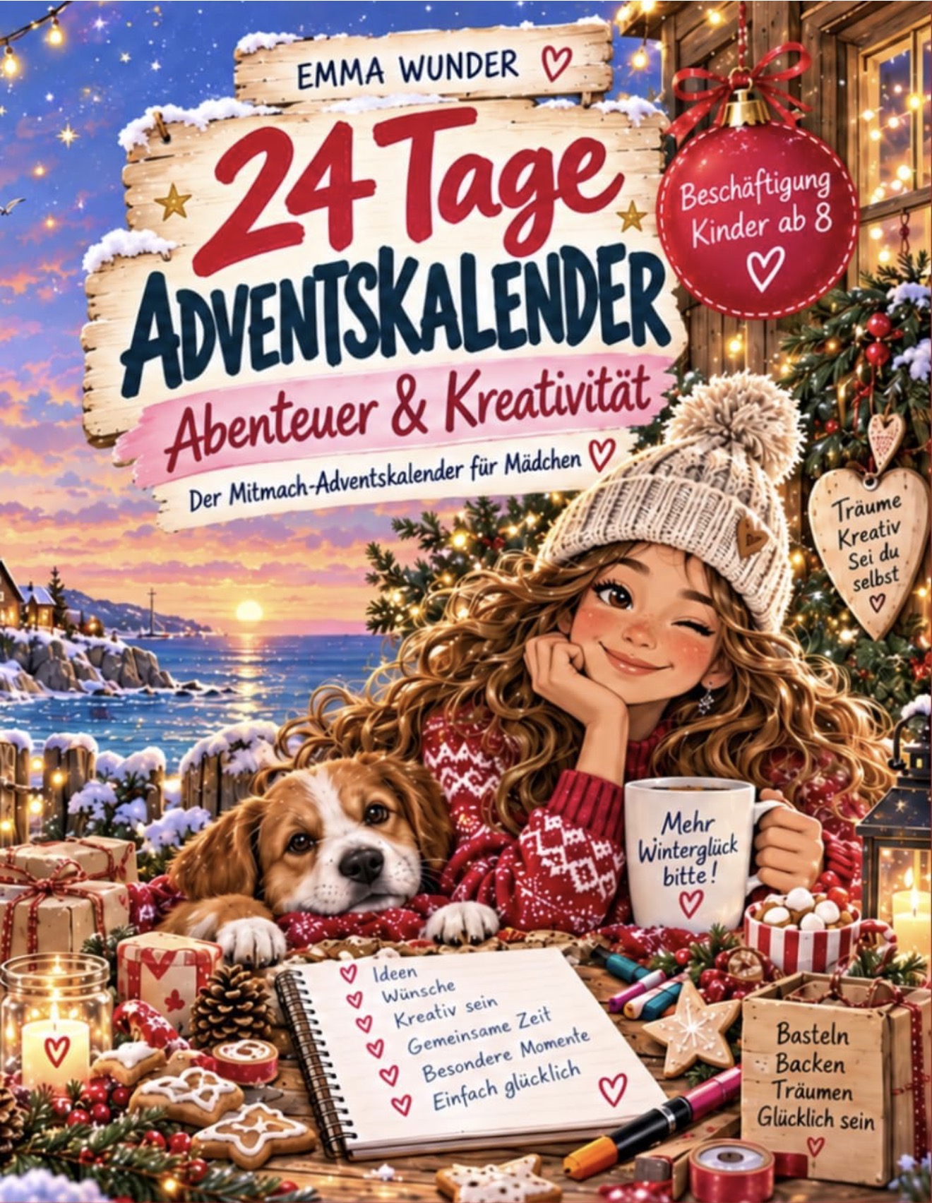 Vollständiges Buchcover: 24 Tage Adventskalender von Emma Wunder